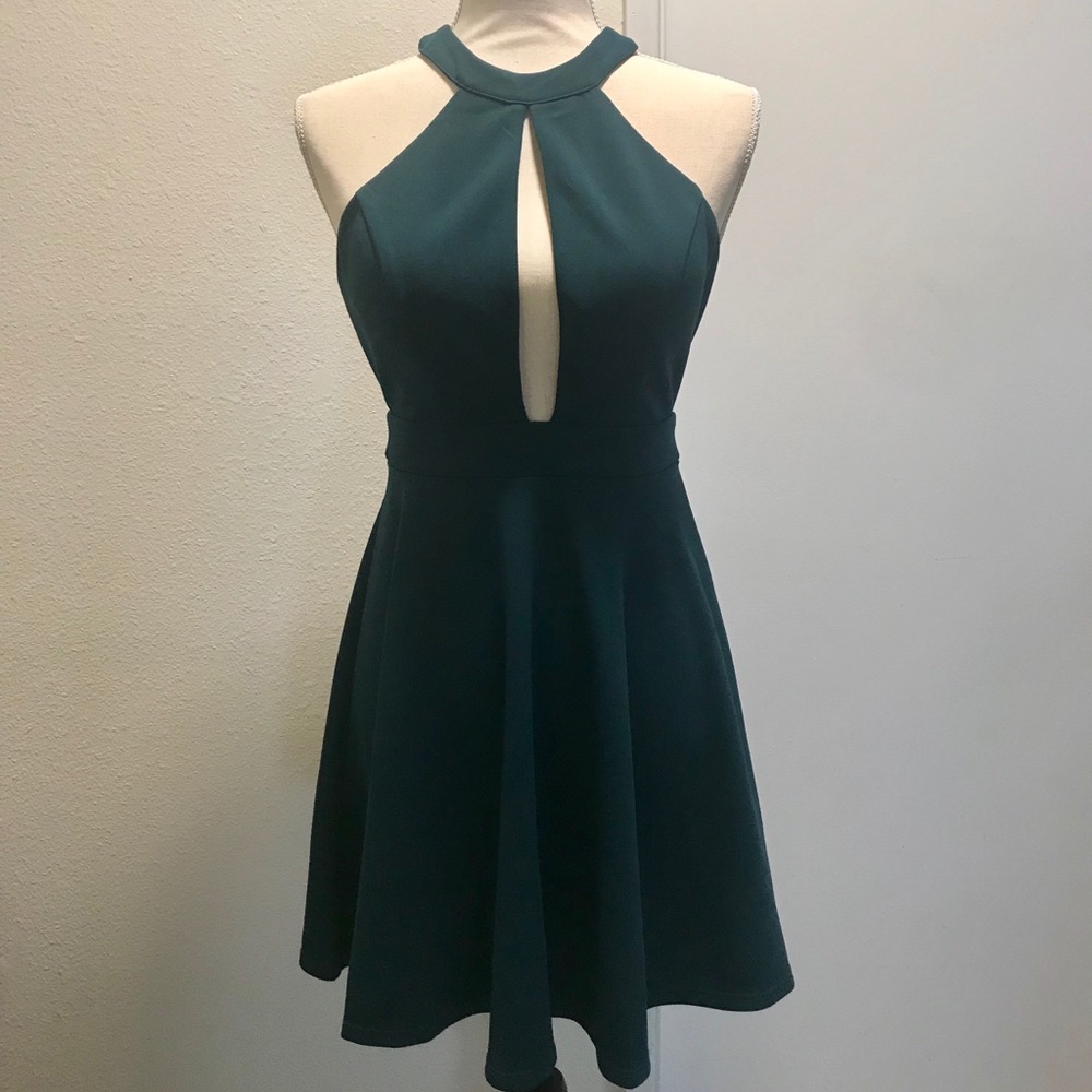 Dark Green Fit-n-Flare Dress